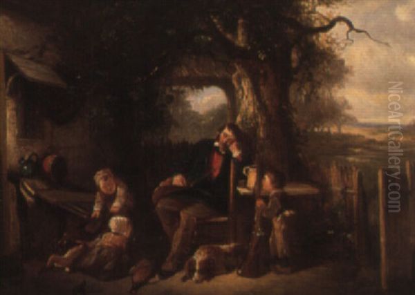 After The Hunt Oil Painting by Johannes Marius ten Kate