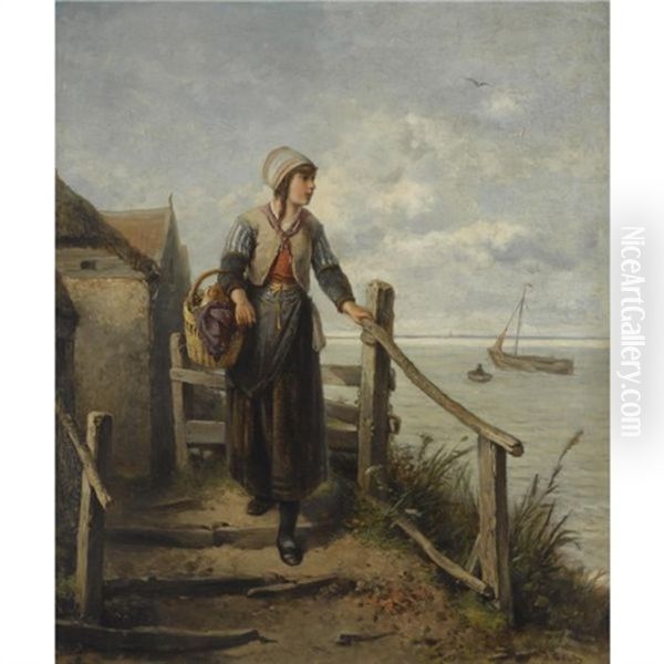 A Fisher Woman On The Island Marken by Mari ten Kate