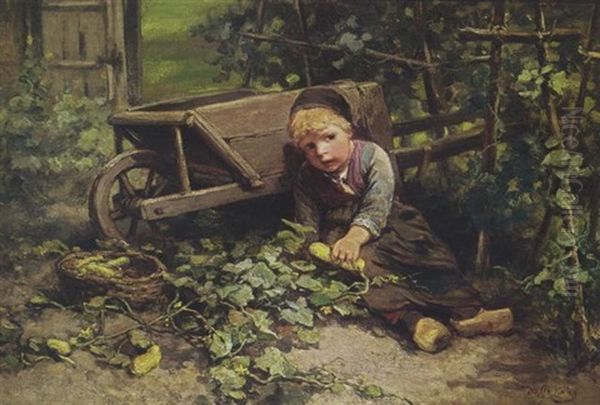 The Little Gardener Oil Painting by Mari ten Kate