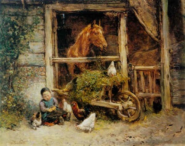 By The Horse-table Oil Painting by Mari ten Kate