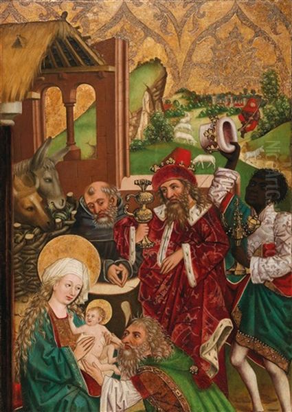 The Adoration Of The Magi Oil Painting by Wolfgang Katzheimer