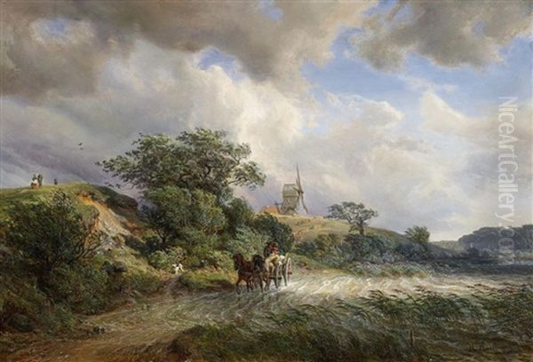 Der Windige Tag Oil Painting by Hermann Kauffmann the Elder