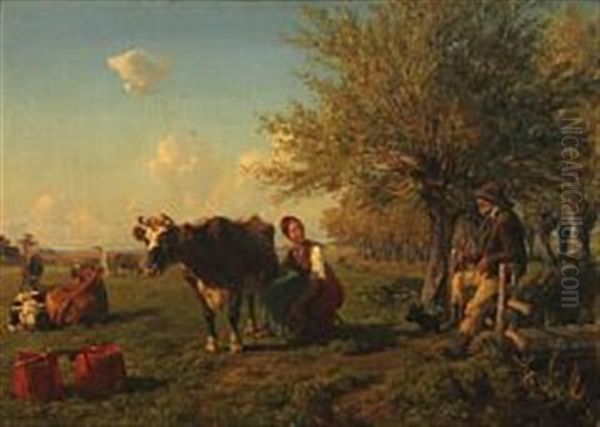 Hvilende Kjor Oil Painting by Hermann Kauffmann the Elder