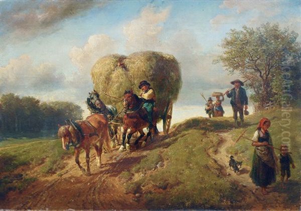 The Haywain Oil Painting by Hermann Kauffmann the Elder