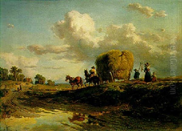 Einbringung Der Heuernte Oil Painting by Hermann Kauffmann the Elder