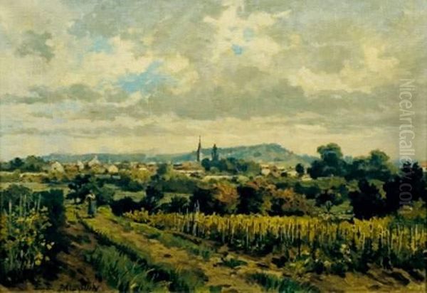 Dans Les Vignes Oil Painting by Eugene Baudouin