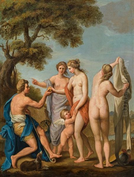 The Judgement Of Paris Oil Painting by Angelika Kauffmann