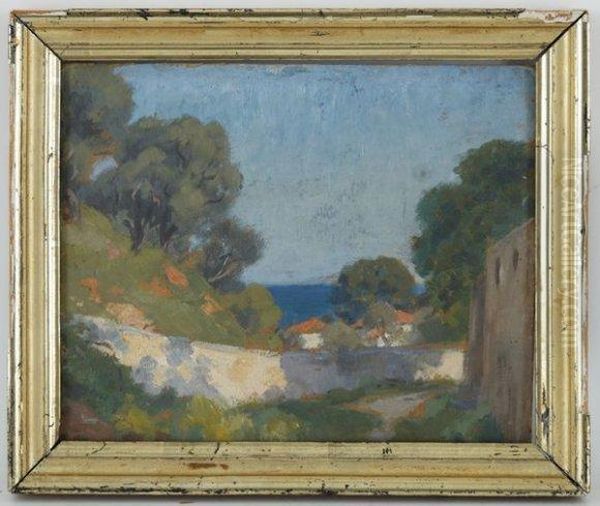 Paysage Mediterraneen Oil Painting by Paul Albert Baudouin