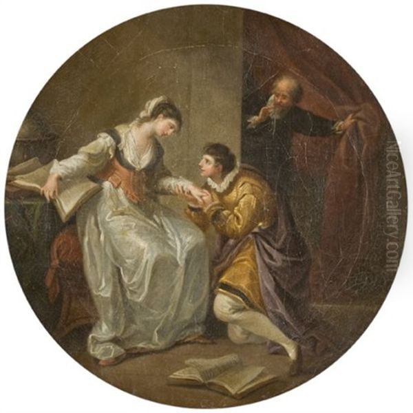 Heloise Et Abelard Oil Painting by Angelika Kauffmann