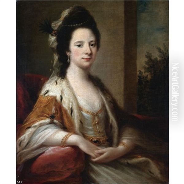 Portrait Of Mary Middleton, Mrs Ralph Clavering Oil Painting by Angelika Kauffmann