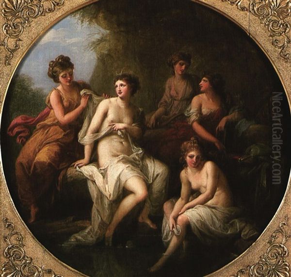 Diane Et Ses Nymphes Au Bain Oil Painting by Angelika Kauffmann