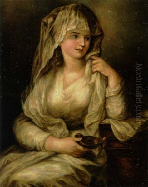 Vestalinde. Portrait Of A Woman Dressed As A Vestal Virgin Oil Painting by Angelika Kauffmann