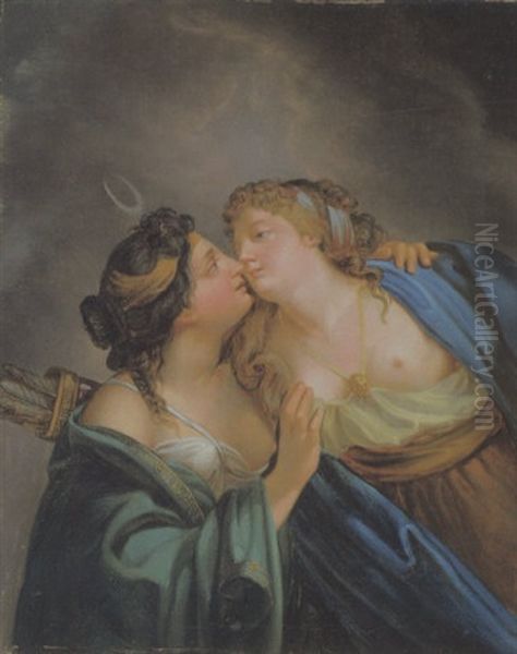 Jupiter Und Callisto (?) Oil Painting by Angelika Kauffmann