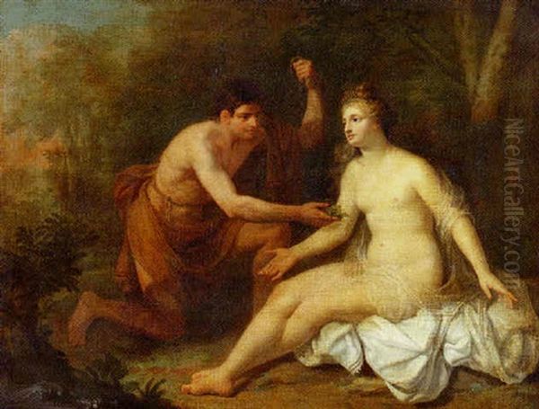 Orpheus And Eurydice Oil Painting by Angelika Kauffmann