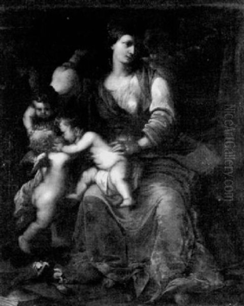 Madonna Mit Jesuskind Und Spielenden Putten Oil Painting by Angelika Kauffmann