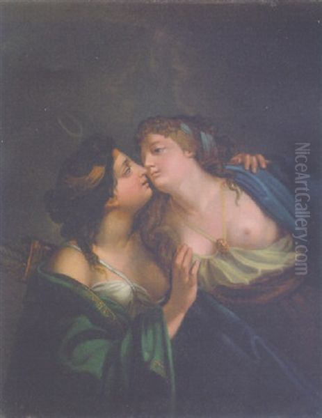 Diana And Endymion Oil Painting by Angelika Kauffmann