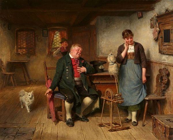 The Good Match Oil Painting by Hugo Wilhelm Kauffmann