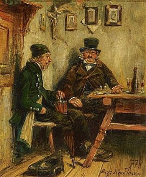 Der Handel Oil Painting by Hugo Wilhelm Kauffmann