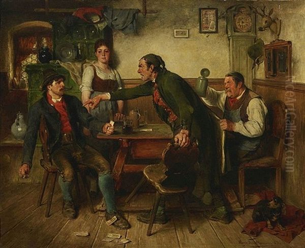 Erregte Gemuter Oil Painting by Hugo Wilhelm Kauffmann