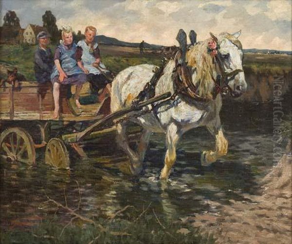 Untitled Oil Painting by August Bauer