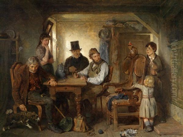 In Der Dorfschanke Oil Painting by Hugo Wilhelm Kauffmann