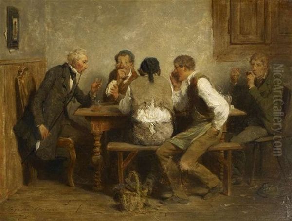 Im Wirtshaus Oil Painting by Hugo Wilhelm Kauffmann