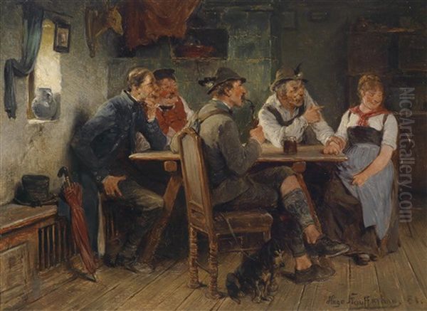 Auf Dem Prufstand Oil Painting by Hugo Wilhelm Kauffmann