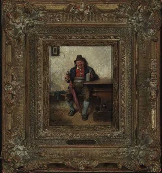 Stiller Genieser Oil Painting by Hugo Wilhelm Kauffmann