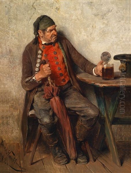 Schlechtes Bier Oil Painting by Hugo Wilhelm Kauffmann