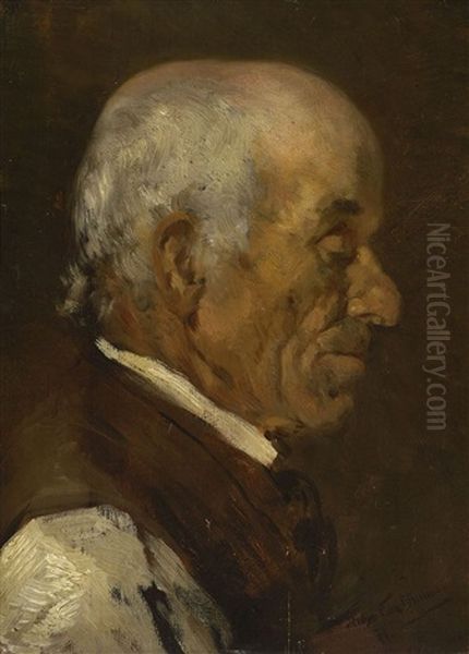 Alter Bauer Oil Painting by Hugo Wilhelm Kauffmann