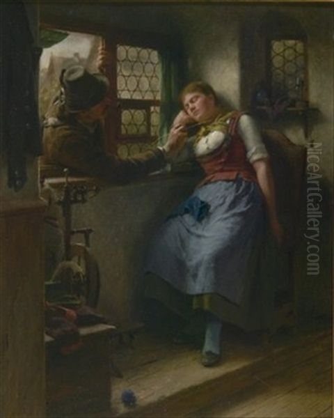 Der Gestorte Schlummer Oil Painting by Hugo Wilhelm Kauffmann