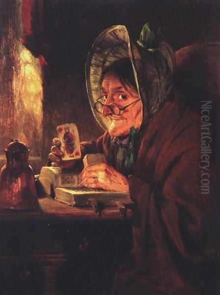 Die Wahrsagerin Oil Painting by Hugo Wilhelm Kauffmann