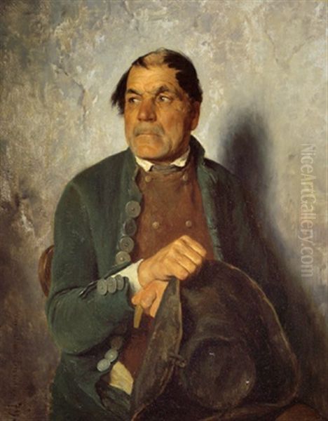 Alter Bauer Oil Painting by Hugo Wilhelm Kauffmann