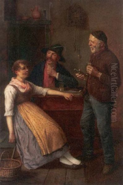 Der Ehevermittler Oil Painting by Hugo Wilhelm Kauffmann