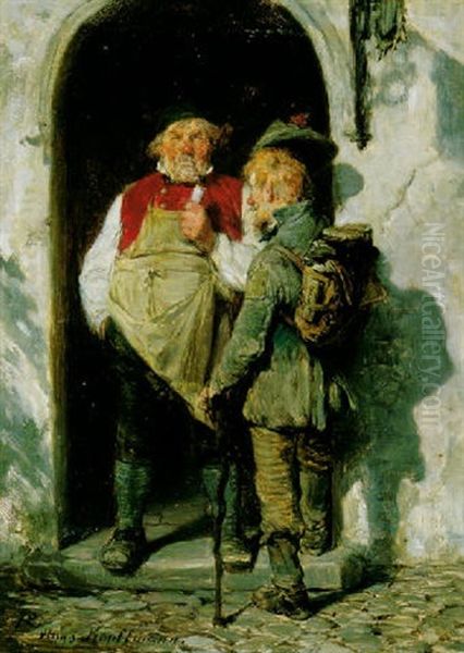 Wirt Und Handwerksbursch Oil Painting by Hugo Wilhelm Kauffmann