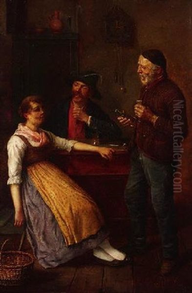 Der Ehevermittler Oil Painting by Hugo Wilhelm Kauffmann