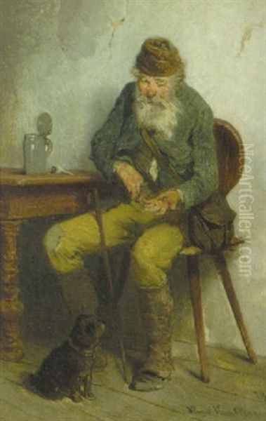 Der Letzte Groschen Oil Painting by Hugo Wilhelm Kauffmann