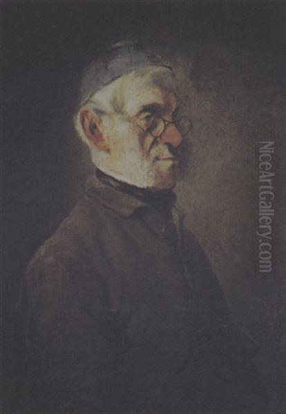 Portrat Eines Mannes Mit Brille Oil Painting by Hugo Wilhelm Kauffmann