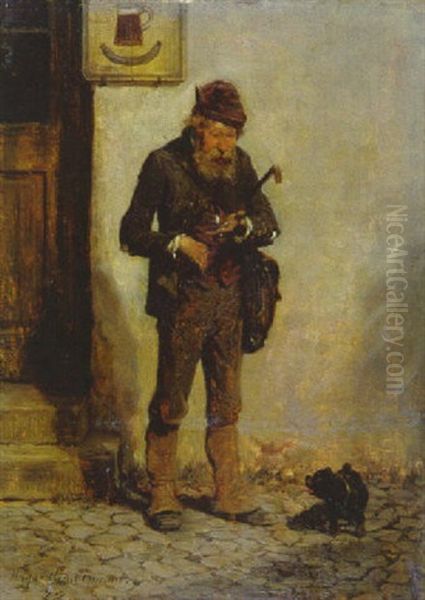 Der Letzte Groschen Oil Painting by Hugo Wilhelm Kauffmann