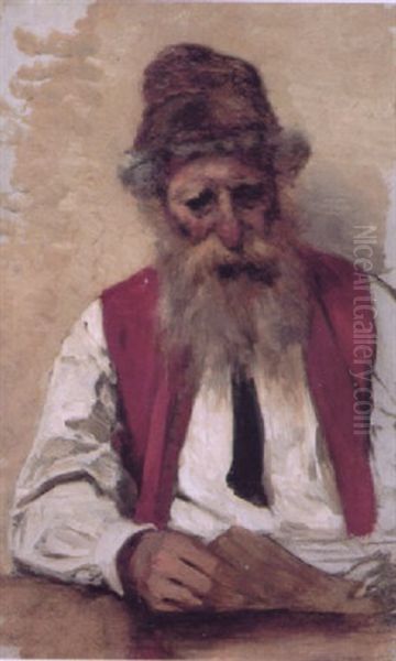 Portrait Of An Old Man Oil Painting by Hugo Wilhelm Kauffmann