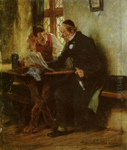 Politiker Oil Painting by Hugo Wilhelm Kauffmann