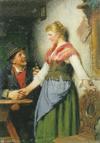 Der Freiende Bauer Oil Painting by Hugo Wilhelm Kauffmann