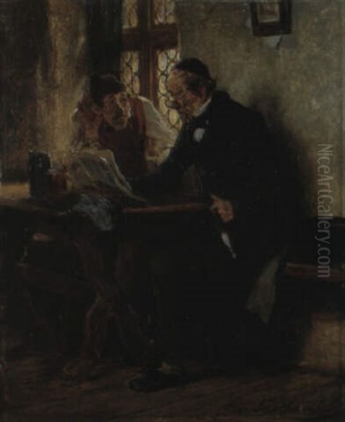 Politiker Oil Painting by Hugo Wilhelm Kauffmann