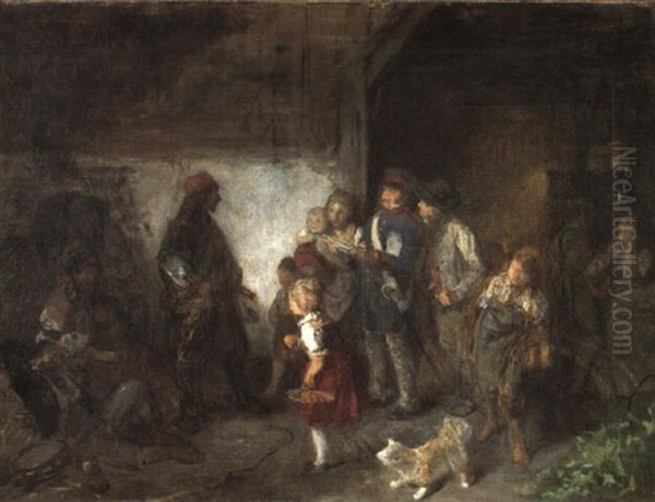 Zigeuner Oil Painting by Hugo Wilhelm Kauffmann