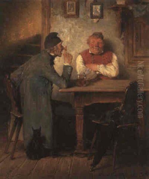 Stammtischpolitiker Oil Painting by Hugo Wilhelm Kauffmann