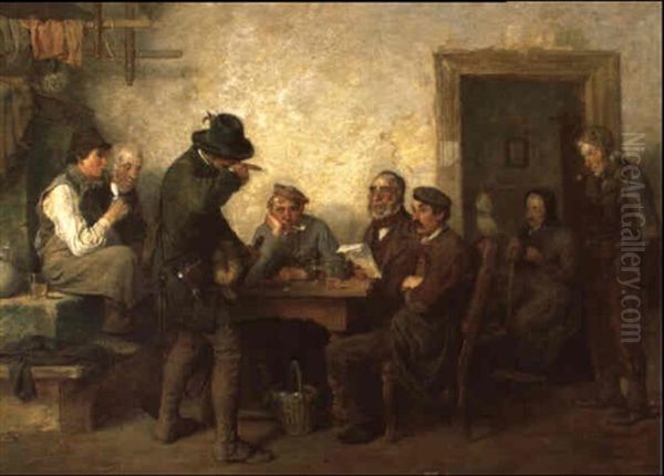 Jagerlatein Oil Painting by Hugo Wilhelm Kauffmann