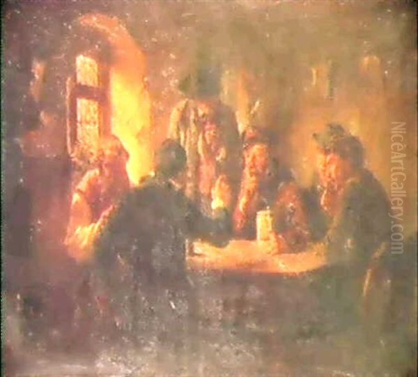 Im Wirtshaus Oil Painting by Hugo Wilhelm Kauffmann