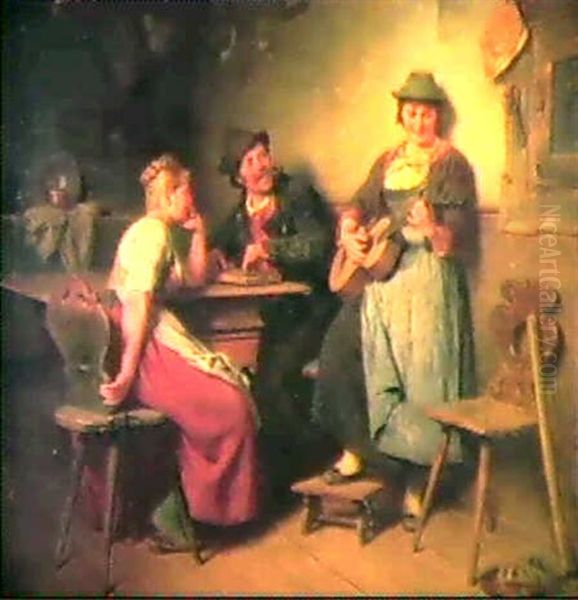 Musical Talent Oil Painting by Hugo Wilhelm Kauffmann