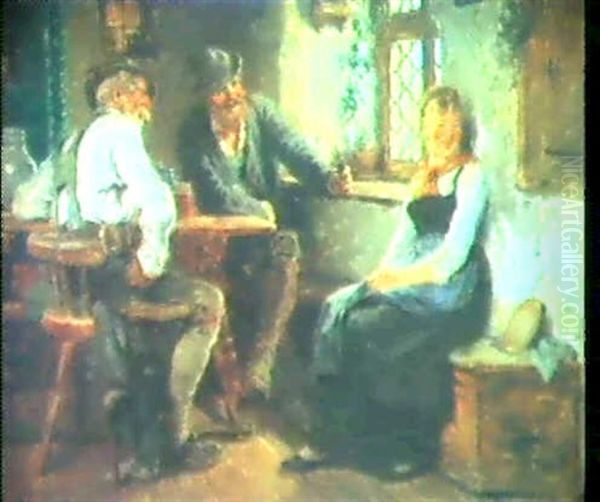 In Der Wirtsstube Oil Painting by Hugo Wilhelm Kauffmann