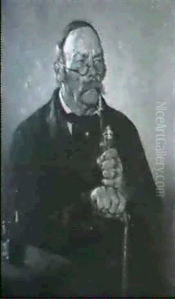 Stiller Geniesser Oil Painting by Hugo Wilhelm Kauffmann